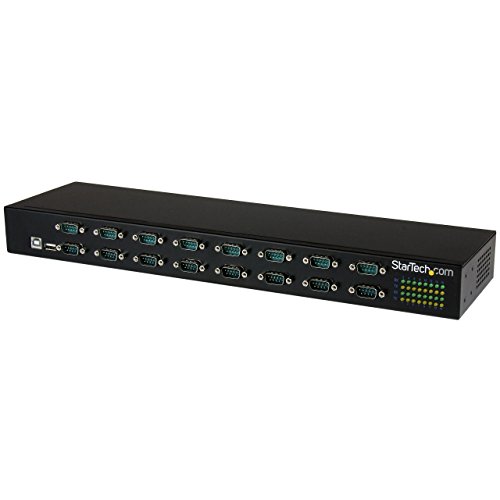 StarTech.com USB to Serial Hub – 16 Port – COM Port Retention – Rack Mount and Daisy Chainable – FTDI USB to RS232 Hub (ICUSB23216FD)