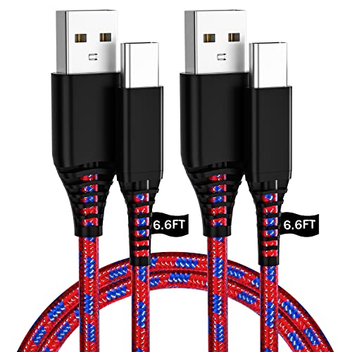 USB Type C Tablet Charger Cable, 2pack 6ft USB A to C Fast Charging Power Cord for Amazon New Kindle Fire HD 8 and Plus (2020), Fire HD 10 and Plus (2019)(2021), Fire HD 8 10 Kids Edition (2019)(2020)