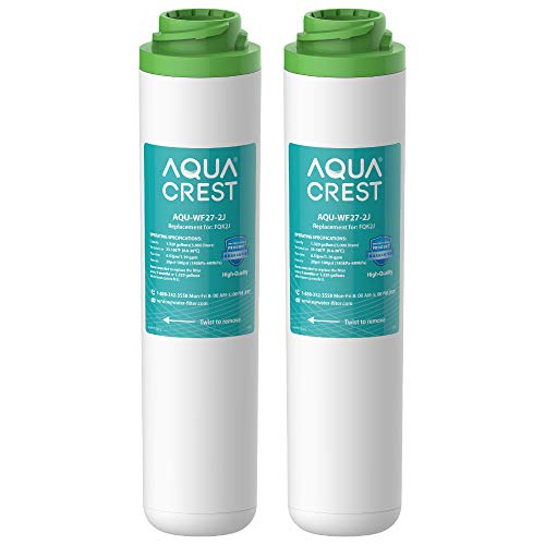 AQUACREST FQK2J Under Sink Water Filter, Replacement for GE FQK2J, 1320 Gallons Dual Flow Drinking Water Replacement Filters(Pack of 2)