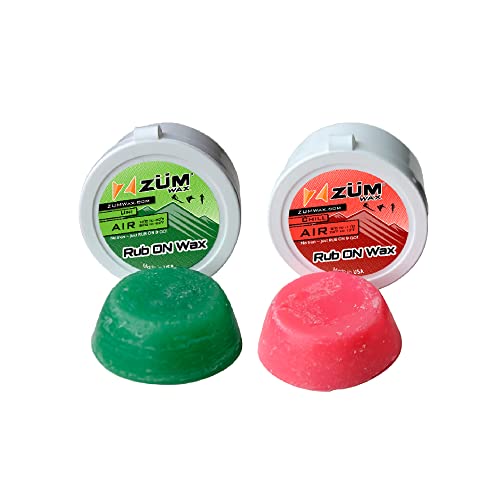 ZUMWax RUB ON Wax Ski/Snowboard/Nordic/Cross-Country Sample Pack – Universal (All Temps) and Chill Temps Rub On – Super-Fast!!! Environmentally Friendly & Non-Toxic! Perfect for Touring!