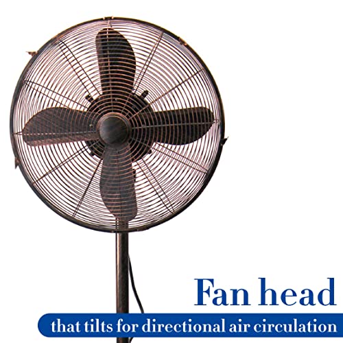 Designer Aire Oscillating Indoor/Outdoor Standing Floor Fan for Cooling Your Area Fast – 3-Speeds, Adjustable 40-51 Inches in Height, Fits Your Home Decor | The Storepaperoomates Retail Market - Fast Affordable Shopping