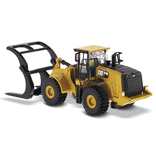 1:87 Caterpillar 972M Wheel Loader with Log Fork – HO Series by Diecast Masters – 85950