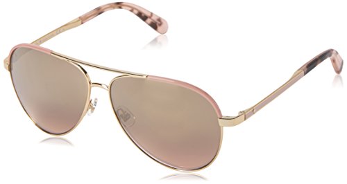 Kate Spade New York Women’s Amarissa Aviator Sunglasses, Gold Pink/Gold Gradient Pink, 59 mm