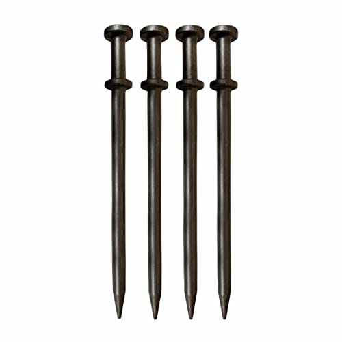 TentAndTable Double Head Tent Stakes – Heavy Duty Steel Tent Stakes, Versatile Ground Spikes to Anchor Commercial Inflatables, Party Tents, and Outdoor Camping Shelters, 1 x 30 Inch, 4-Pack