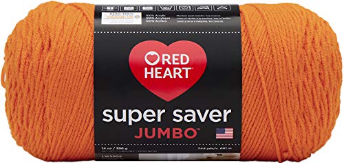 Red Heart Super Saver Jumbo Yarn, Pumpkin
