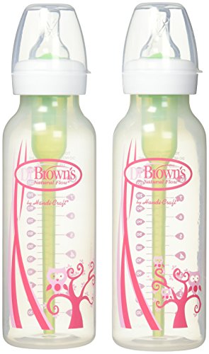 Dr. Brown’s 8 oz SN Pink Deco Bottles & Pacifier Gift Set