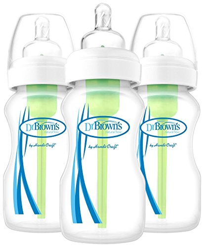 Dr. Brown’s Options Wide Neck Bottle, 3 Pack, Clear, 9 oz