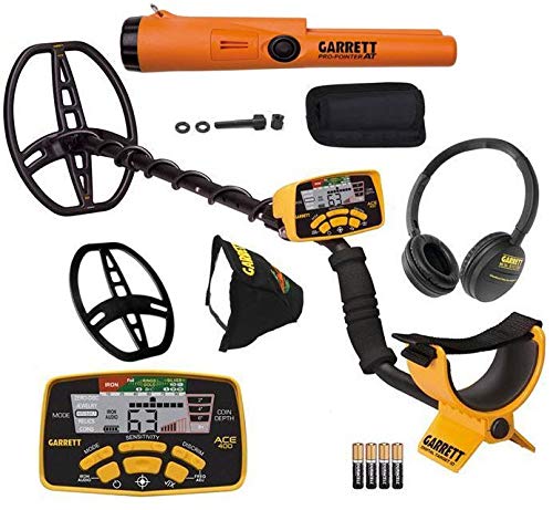 Garrett ACE 400 Metal Detector with DD Waterproof Search Coil and Pro-Pointer AT