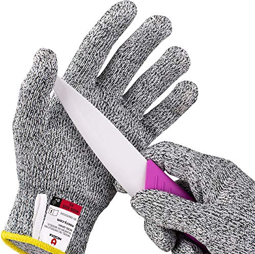 NoCry Cut Resistant Gloves for Kids, XS (8-12 Years) – High Performance Level 5 Protection, Food Grade. Free Ebook Included!