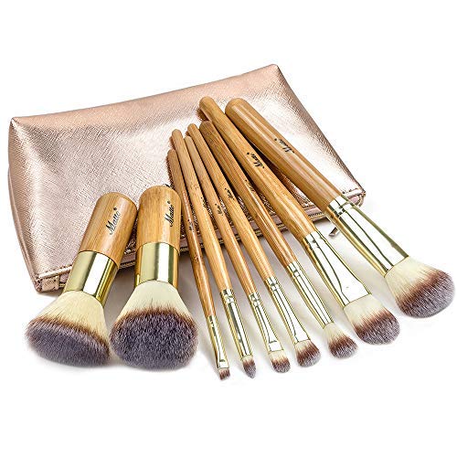 Matto Makeup Brushes 9-Piece Makeup Brush Set Foundation Brush with Travel Makeup Bag