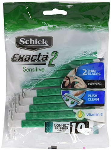 Schick Exacta2 Sensitive Disposable Razor, 10 Count(Pack of 2)