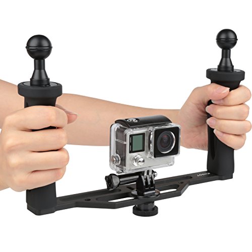 D&F Hand Grip Aluminum Alloy Stabilizer Gimbal for DSLR Camera Action Camera, Video Film Movie Making Kit for GoPro Hero 11/10/9/8/7/6 Canon Nikon Pentax Olympus