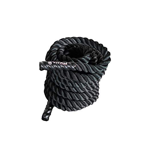 Titan Fitness Battle Rope 30 ft. Length 1.5 in. Diameter Conditioning for HIIT Workouts