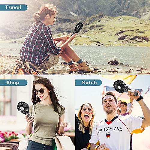 EasyAcc Mini Handheld Fan, Portable Fan USB Desk Fan Small Personal Hand Fan 3 Speed 10H Working Hours Rechargeable Operated Cooling Folding Electric Fan for Travel Outdoor Office Household | The Storepaperoomates Retail Market - Fast Affordable Shopping