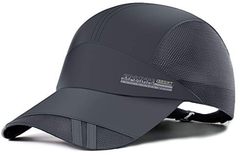 ELLEWIN Black Baseball Cap Running Hat Golf Hats Men Pickleball Quick Dry Caps Dri Fit Hat for Men and Women Sun Protection