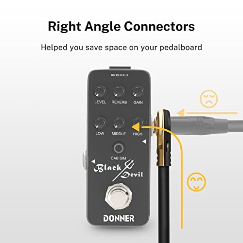 Donner Guitar Patch Cables Right Angle 6 Inch 15 cm 1/4 Instrument Cables for Effect Pedals 6 Pack | The Storepaperoomates Retail Market - Fast Affordable Shopping