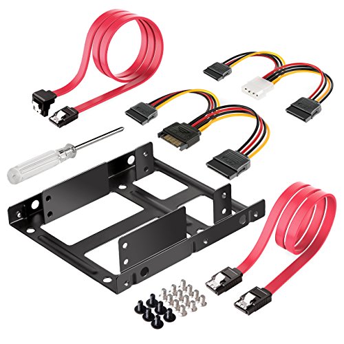 Inateck SSD Mounting Bracket 2.5 to 3.5 with SATA Cable and Power Splitter Cable, ST1002S