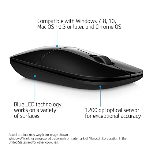 HP Wireless Mouse Z3700, Black (V0L79AA#ABL) | The Storepaperoomates Retail Market - Fast Affordable Shopping