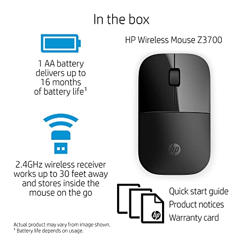 HP Wireless Mouse Z3700, Black (V0L79AA#ABL) | The Storepaperoomates Retail Market - Fast Affordable Shopping