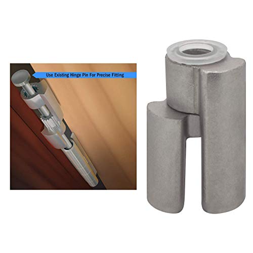 Nuk3y Door Saver 3 III Hinge Pin Stop for Residential Doors Fits All 3″ to 4-1/2″ Hinges (Satin Nickel)