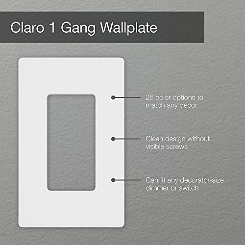 Lutron Claro 1 Gang Decorator/Rocker Wallplate, Gloss, White (6-Pack) | CW-1-WH-6 | The Storepaperoomates Retail Market - Fast Affordable Shopping