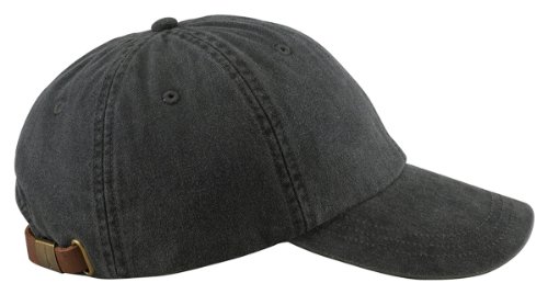 Adams 6-Panel Low-Profile Washed Pigment-Dyed Cap, Black