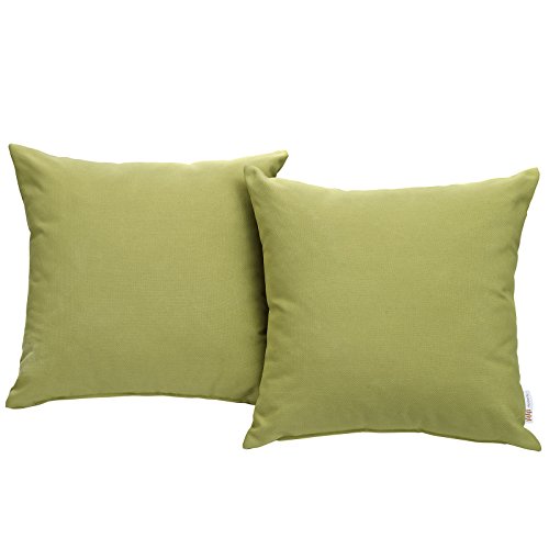 Modway Convene Outdoor Patio All-Weather Pillow in Peridot – Set of 2