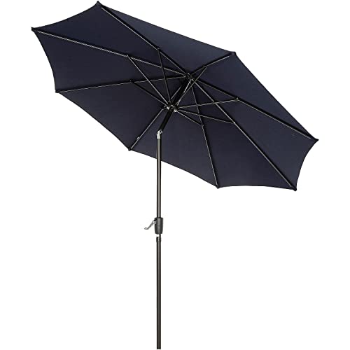 Global Industrial 8-1/2’H Outdoor Umbrella, Olefin, Navy Blue