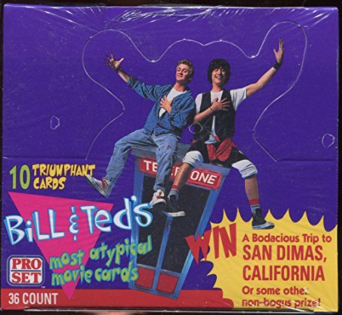 Bill & Ted’s Most Atypical Movie Card Box (1991 Pro Set) w/ 36 Packs
