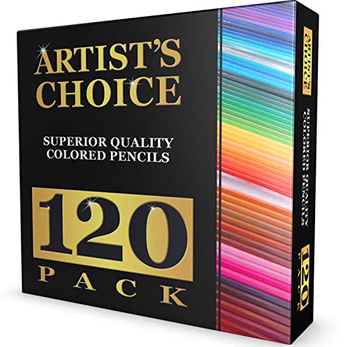 120 Colored Pencils (GIANT EXTRA LARGE SET) – 120 Unique Colors (NO DUPLICATES) – Premium Grade & Pre-Sharpened – Color Coordinating Barrels – Perfect for Kids, Art School Students, or Professionals!
