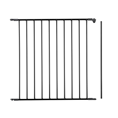 Scandinavian Pet Flex Metal 28.4 x 27.8 Inch Baby and Pet Gate Extension Panel Accessory with Easy Connection and Locks for Quick Installation, Black