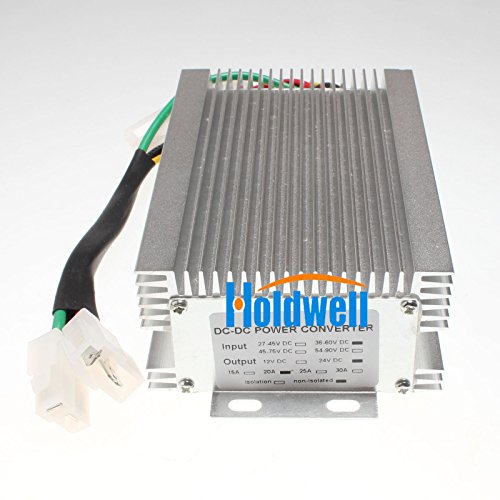 Holdwell DC Converter 36V to 24V Step Down Reducer 20A 20amp compatible with Golf Cart EZOGO