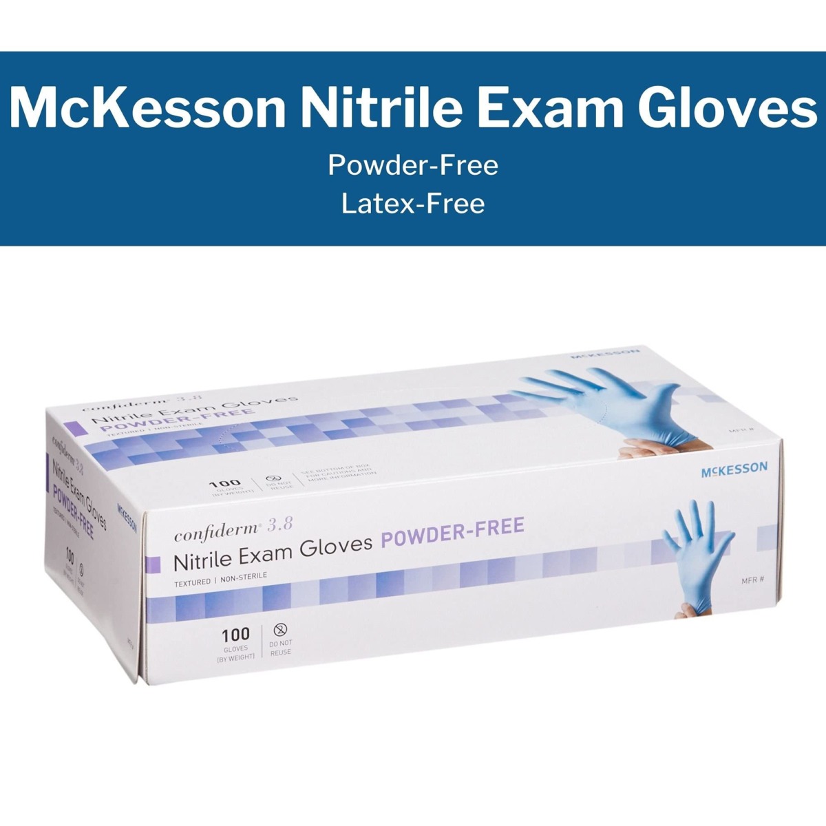 McKesson Confiderm 3.8 Disposable Nitrile Exam Glove Standard Cuff Length | The Storepaperoomates Retail Market - Fast Affordable Shopping