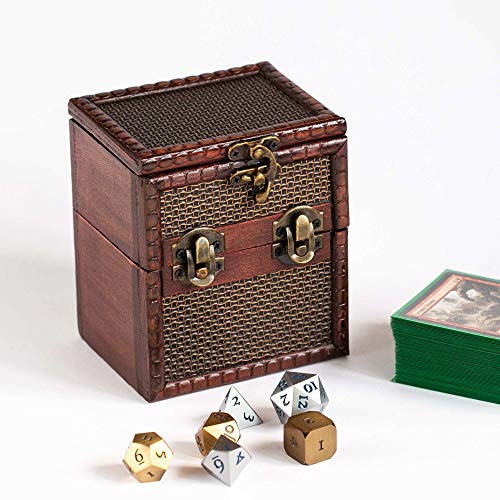 Elven Vault (Chainmail) Wood Deck and Counter Box Protector Sleeve Storage Trading Cards TCG Ultra Pro MTG Magic the Gathering FaB YGO Yugioh EDH Commander Box Flesh and Blood TCG TCG Dice Box