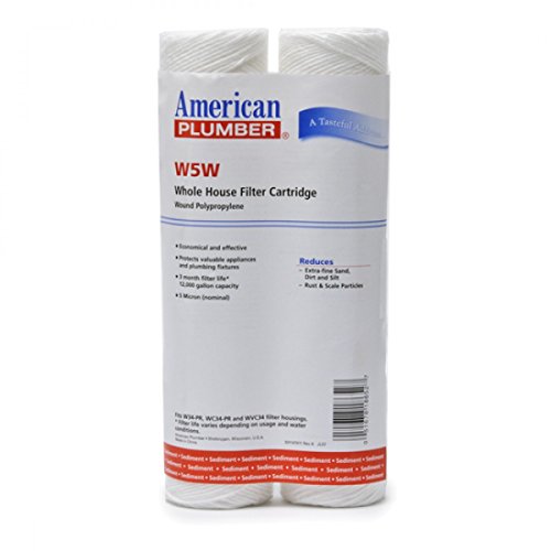 American Plumber W5W Wound Whole House Sediment Filter Cartridge 5 Micron Well Pump Irrigation (10)