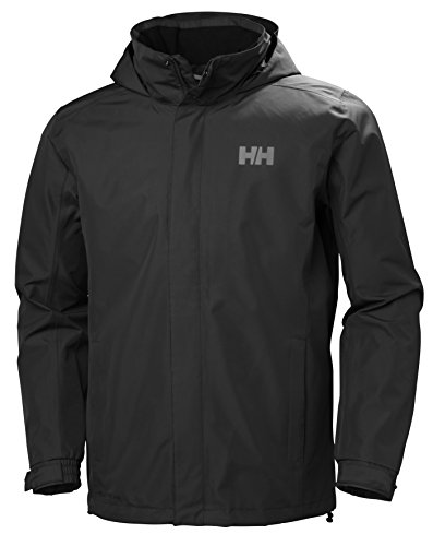 Helly Hansen Men’s Dubliner Waterproof Windproof Breathable Rain Coat Jacket, 990 Black, X-Large