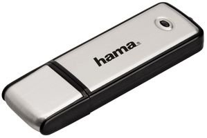 HAMA – 4 16GB Fancy USB 2.0 Memory Stick – 10 MB/s, Black/Silver