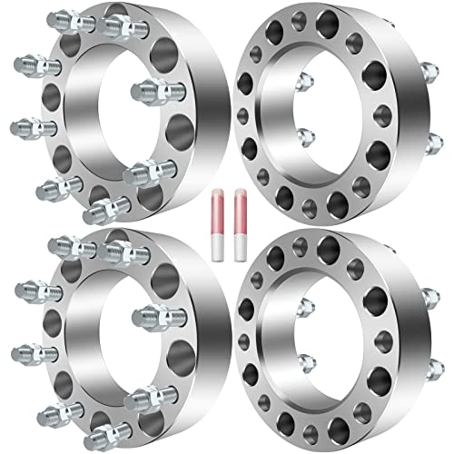 ECCPP 4pcs 8×170 Wheel Spacers 8 Lug 2″ (50mm) 8x170mm to 8X170mm 125mm fits for Excursion for F250 for F350 with 14×1.5 Studs