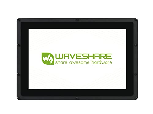 waveshare 10.1inch Capacitive Touch Screen LCD Compatible with Raspberry Pi4B/3B+/3A+/2B/B+/A+/Zero/Zero W/WH/Zero 2W CM3+/4 Comes with Case and Toughened Glass Cover 1280×800 Resolution HDMI IPS