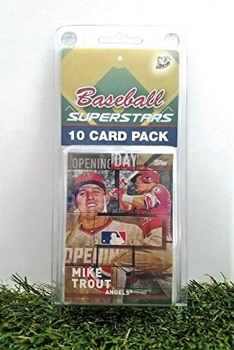 Mike Trout- (10) Card Pack MLB Baseball Superstar Mike Trout Starter Kit all Different cards. Comes in Custom Souvenir Case! Perfect for the Trout super fan! by 3bros
