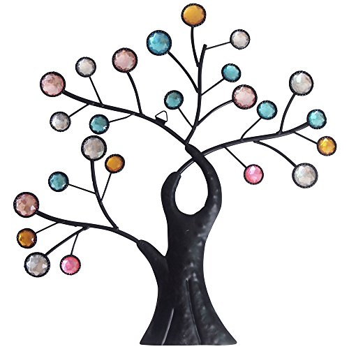 Comfy Hour 12″ Metal Art Tree Wall Decor Colorful Decoration for Home & Garden, Multicolor, Spring in Garden Collection
