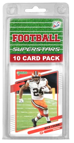 Cleveland Browns- (10) Card Pack NFL Football Different Brown Superstars Starter Kit! Comes in Souvenir Case! Great Mix of Modern & Vintage Players for the Super Browns fan! By 3bros