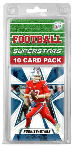 Buffalo Bills- (10) Card Pack NFL Football Different Bill Superstars Starter Kit! Comes in Souvenir Case! Great Mix of Modern & Vintage Players for the Super Bills Fan! By 3bros