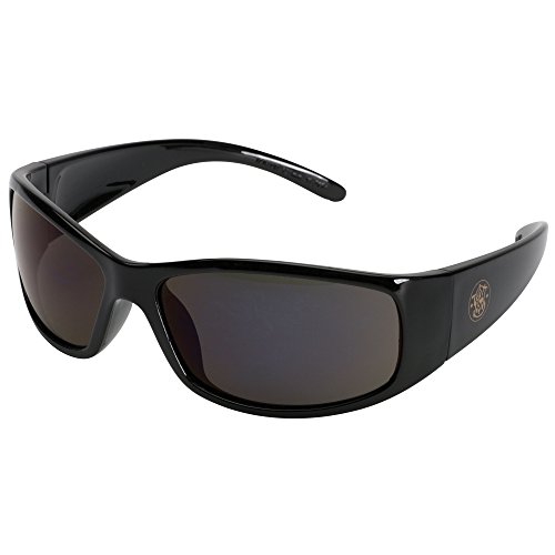 Smith and Wesson Safety Glasses (21303), Elite Safety Sunglasses, Smoke Anti-Fog Lenses with Black Frame