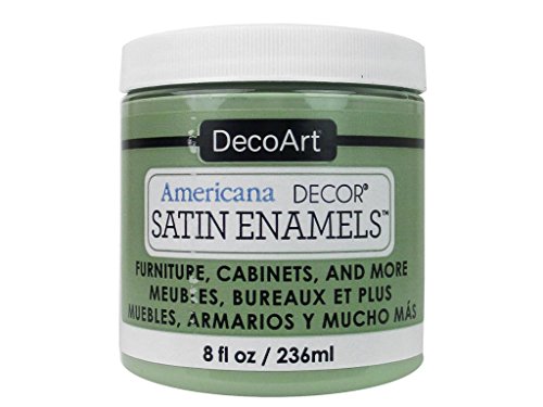DecoArt Satin Enamels Acrylic Paint, 8 fl. oz. Jar, Moss Green (Pack of 1)