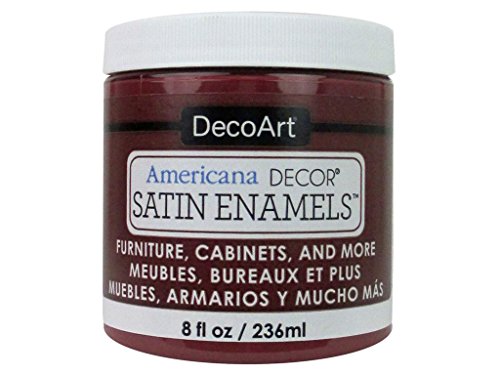 DecoArt Satin Enamels Acrylic Paint, 8 fl. oz. Jar, Deep Ruby (Pack of 1)