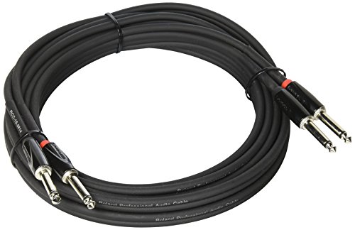 Roland Black Series Interconnect Cable, Dual 1/4-Inch to Dual 1/4-Inch, 15-Feet