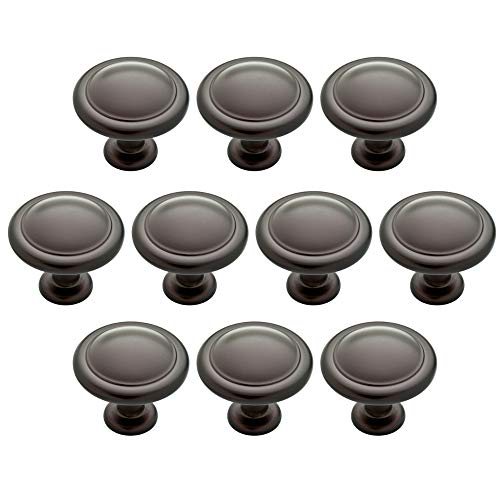 Franklin Brass Round Ringed Kitchen Cabinet Knobs or Drawer Knobs 1-1/4″ (32mm), 25-Pack Oil Rubbed Bronze Cabinet Hardware P35597K-OB3-B1