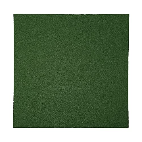 IncStores 2.5 Inch Thick Jamboree Rubber Interlocking Floor 2′ x 2′ Tiles | Heavy Duty Rubber Outdoor Tiles to Build Better Playgrounds at Homes, Schools, and Daycares | Green, 4 Tiles