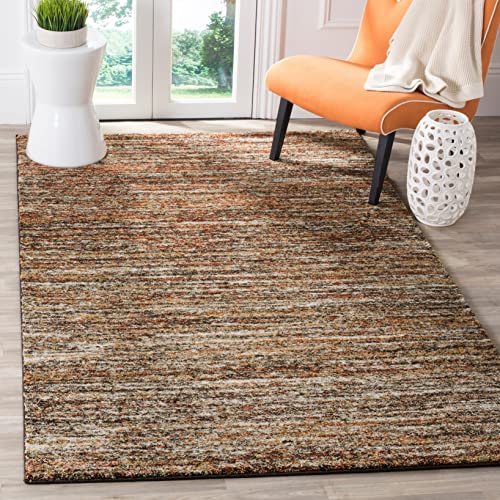 SAFAVIEH Retro Collection 8′ x 10′ Ivory/Gold RET2133 Modern Abstract Non-Shedding Living Room Bedroom Dining Home Office Area Rug
